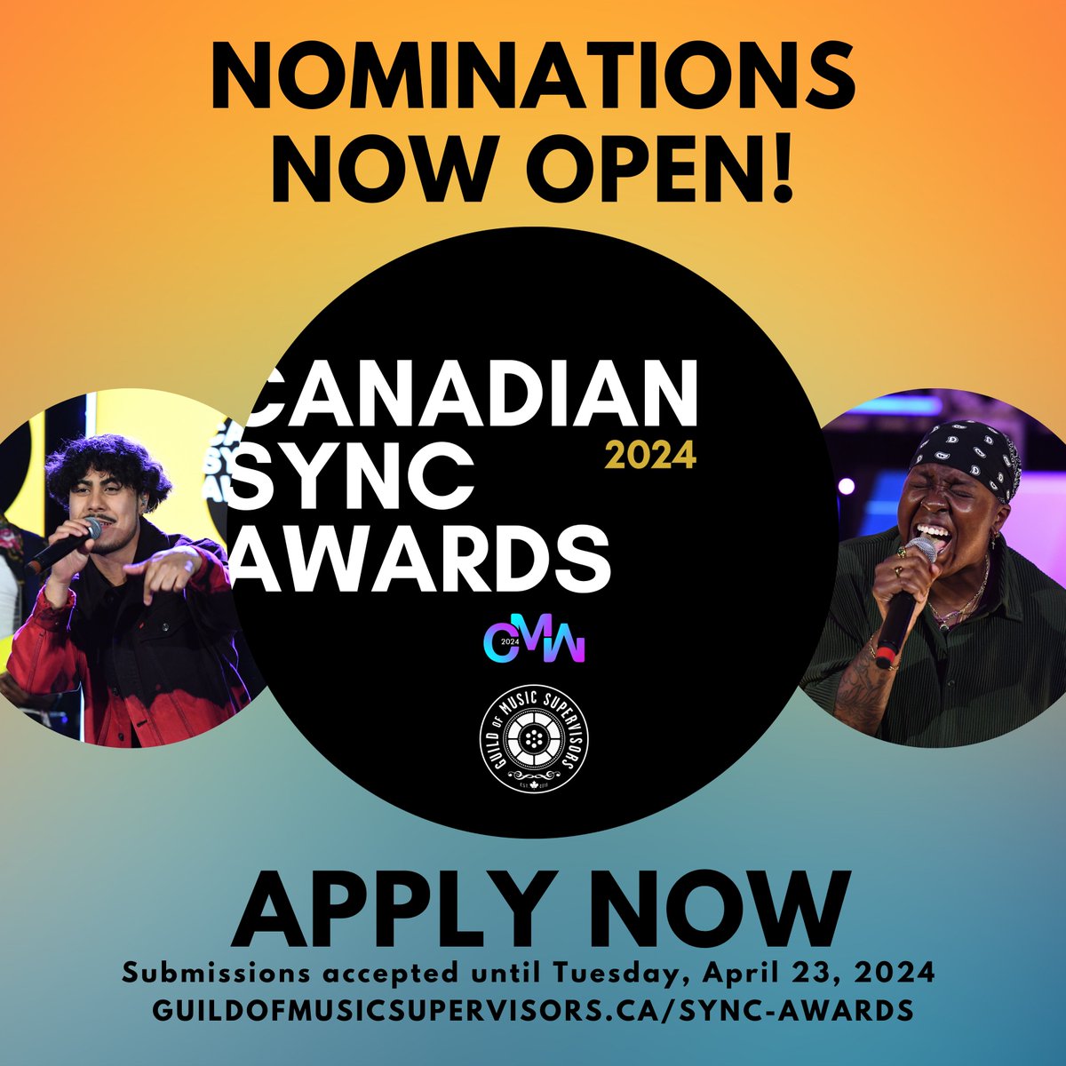 TheSongRepCo's tweet image. Submissions are now open for the 2024 Canadian Sync Awards presented by Canadian Music Week and @CdMusicSupGuild! Make sure you get your nominations in before submissions close! #CMW2024