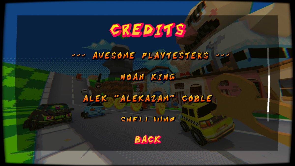 My first game credit! Thank you to @PanikArcade and @someawesomeguys for the opportunity, Yellow Taxi Goes Vroom is a blast 🚕💨