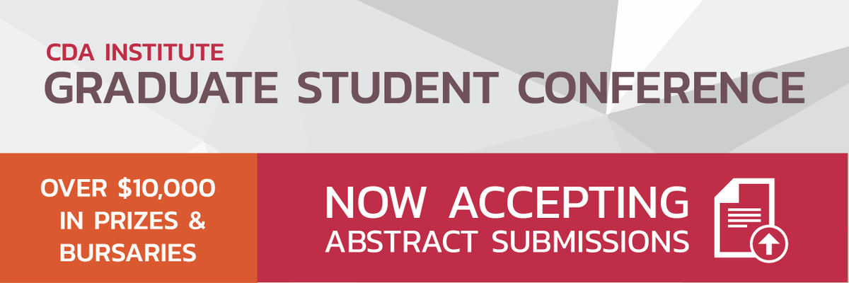 We're accepting abstracts for the 26th annual Graduate Student Conference until 11:59 PM tomorrow!🎓Present your research, connect with industry leaders, and compete for prizes worth over $10,000! cdainstitute.ca/events/graduat…