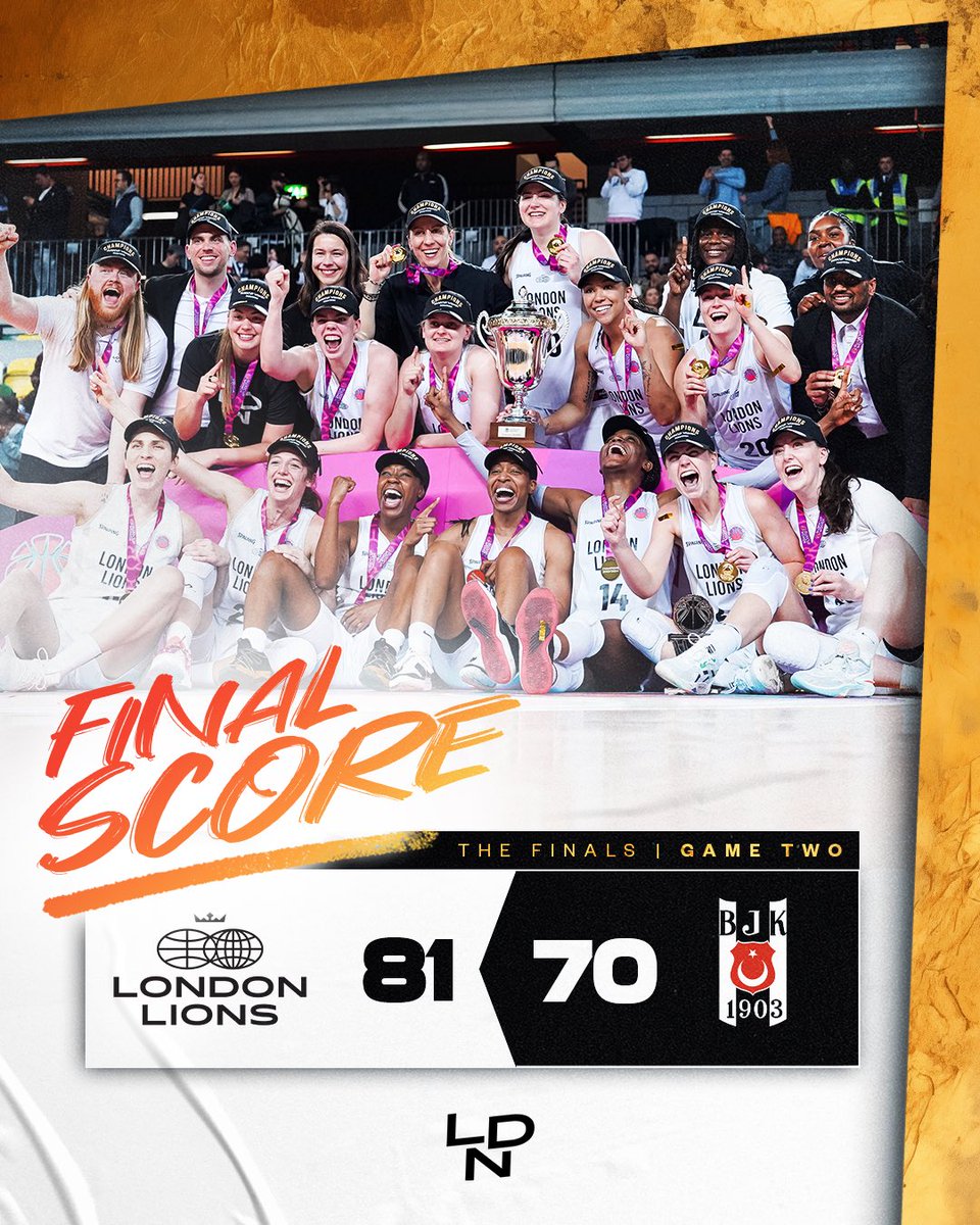 WE’RE EUROCUP CHAMPIONS!!!!! 🏆🦁🔥 @eurocupwomen | #WeAreLondon #EuroCupWomen #HearOurRoar