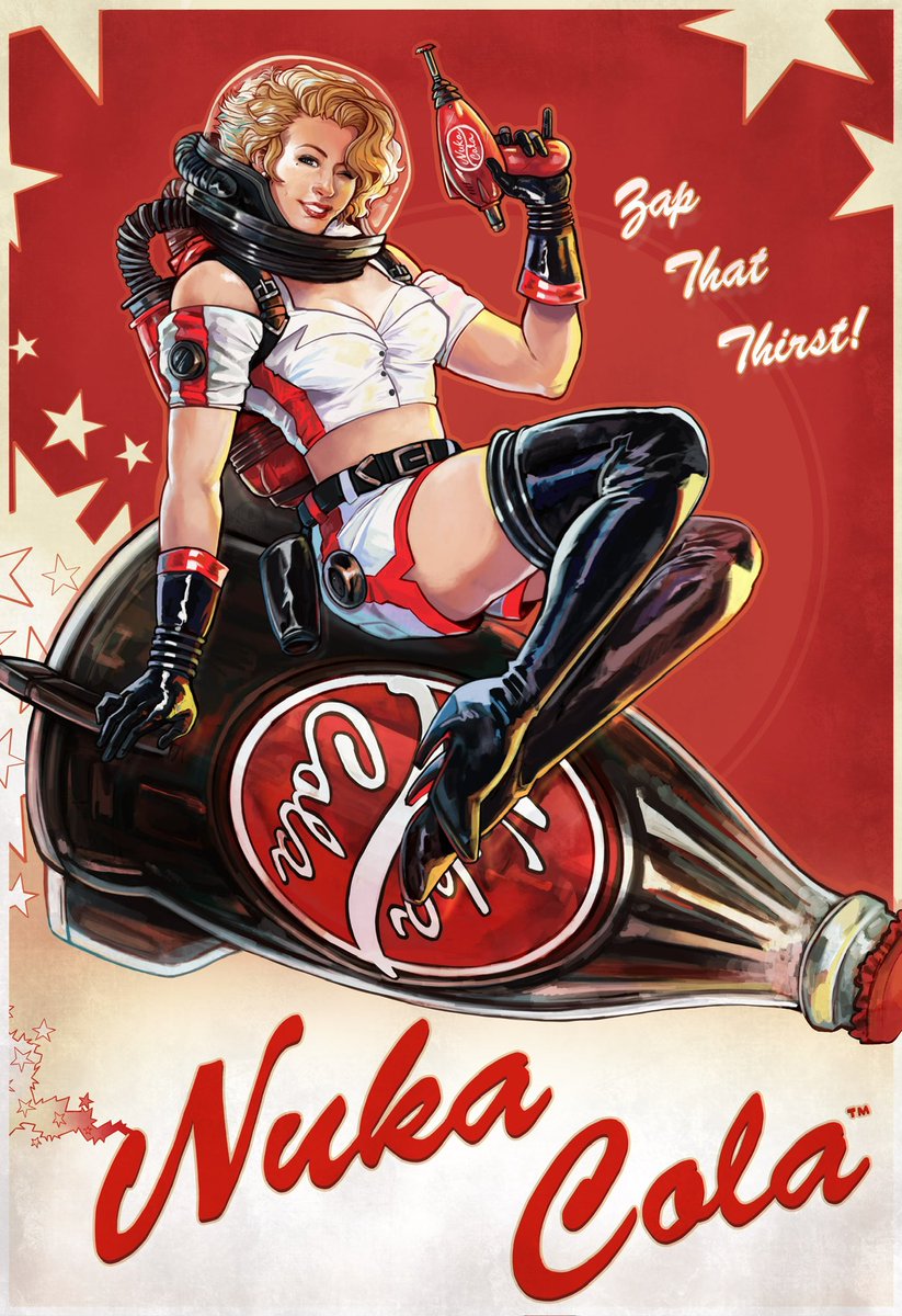 nuka-girl!! redrew one of the nuka-girl fallout posters :] #fallout #fallout4 #falloutfanart #nukacola #nukagirl #digitalart #fanart #art
