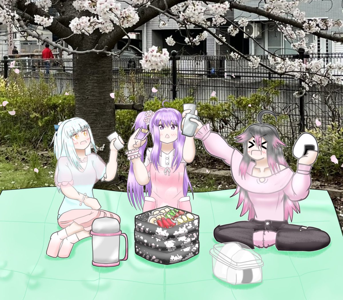 はールさめの花見!
今回は次女組ですわよー!
るーさん(@rascala39 )の所のふゆちゃん、お父さんことこあろっくさんのフィールちゃん
(@corelock_key )をお借りしましたー!