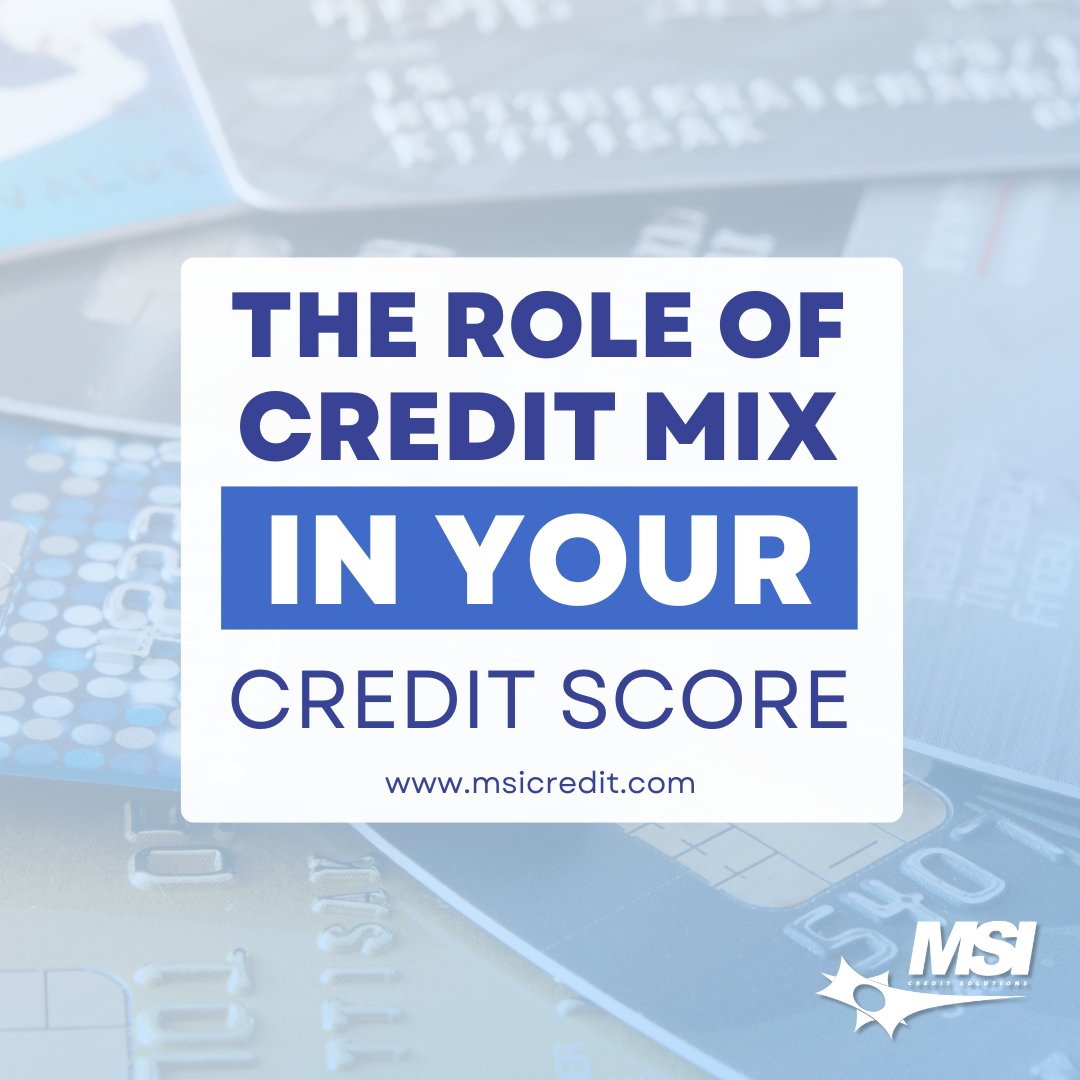 Spice Up Your Credit Score with a Healthy Credit Mix! ️Did you know there's more to good credit than just on-time payments? Your credit mix, and the variety of credit accounts you hold, also play a big role! Ready to unlock the secrets of credit mix? ➡️ msicredit.com/blog/the-role-…