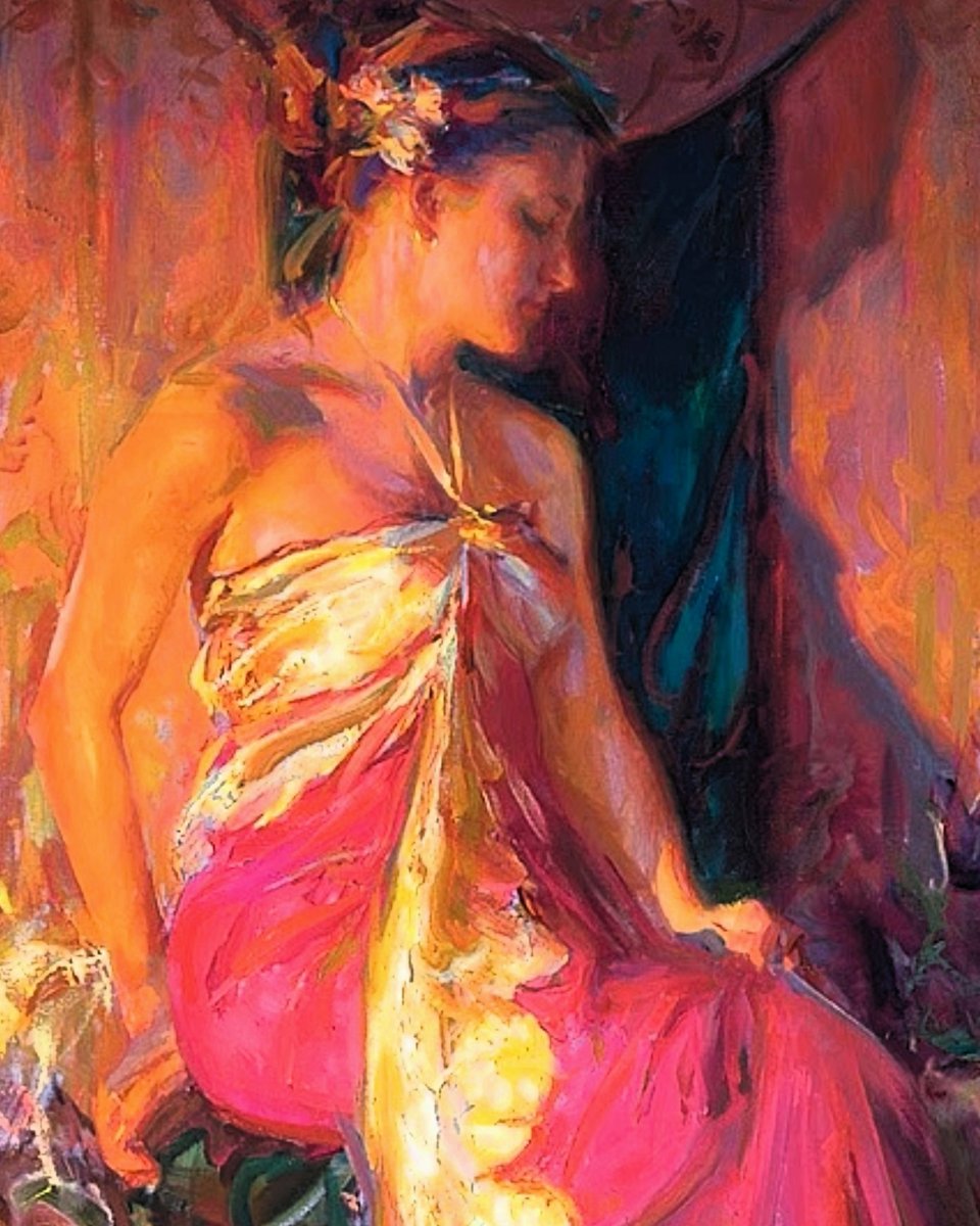 🌹💜🌹 'Beauty is that beautiful mystery which neither psychology nor logic can fully unravel, and perhaps only love reveals its truth to us.' - - - - Hermann Hesse. 🪶💜 Daniel F. Gerhartz. (1965)🖌️🌹 American Painter. Figurative/Contemporary.