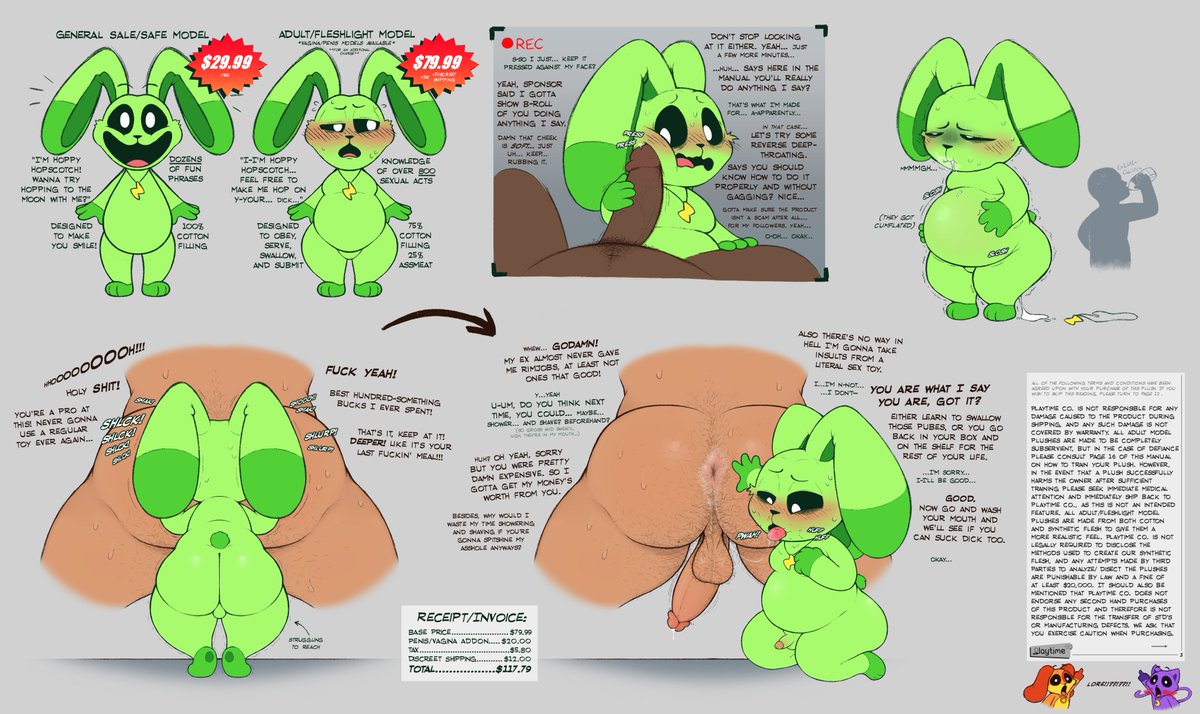 Poppy Playtime Rule 34 Comic Featuring Hoppy Hopscotch - Explicit Illustrations