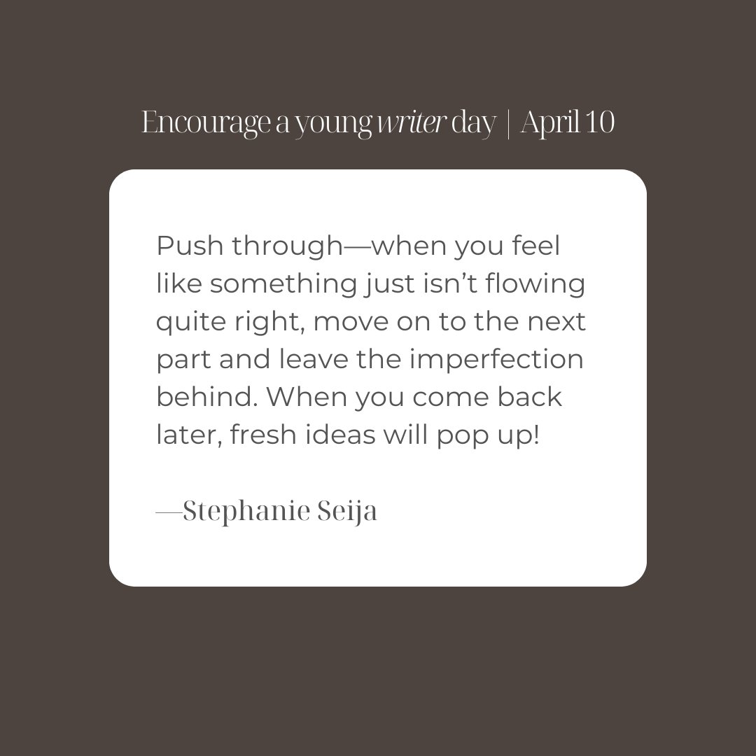 Perfectionism is the greatest enemy to good writing. IVP copywriter, Stephanie Seija, encourages young writers to leave the imperfections behind and keep going. Sometimes a break is just what our writing needs.