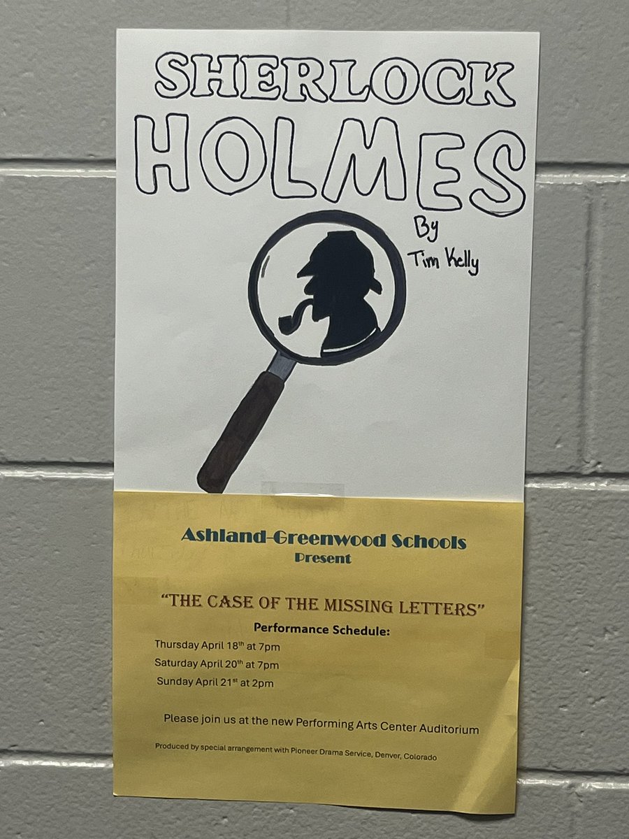 AGPSFineArts's tweet photo. Admission for Sherlock Holmes is:

Adults: 6$
Students: 5$ (Free with activity pass)

Hope to see you there 🔎! https://t.co/Bw5MfQeaHd