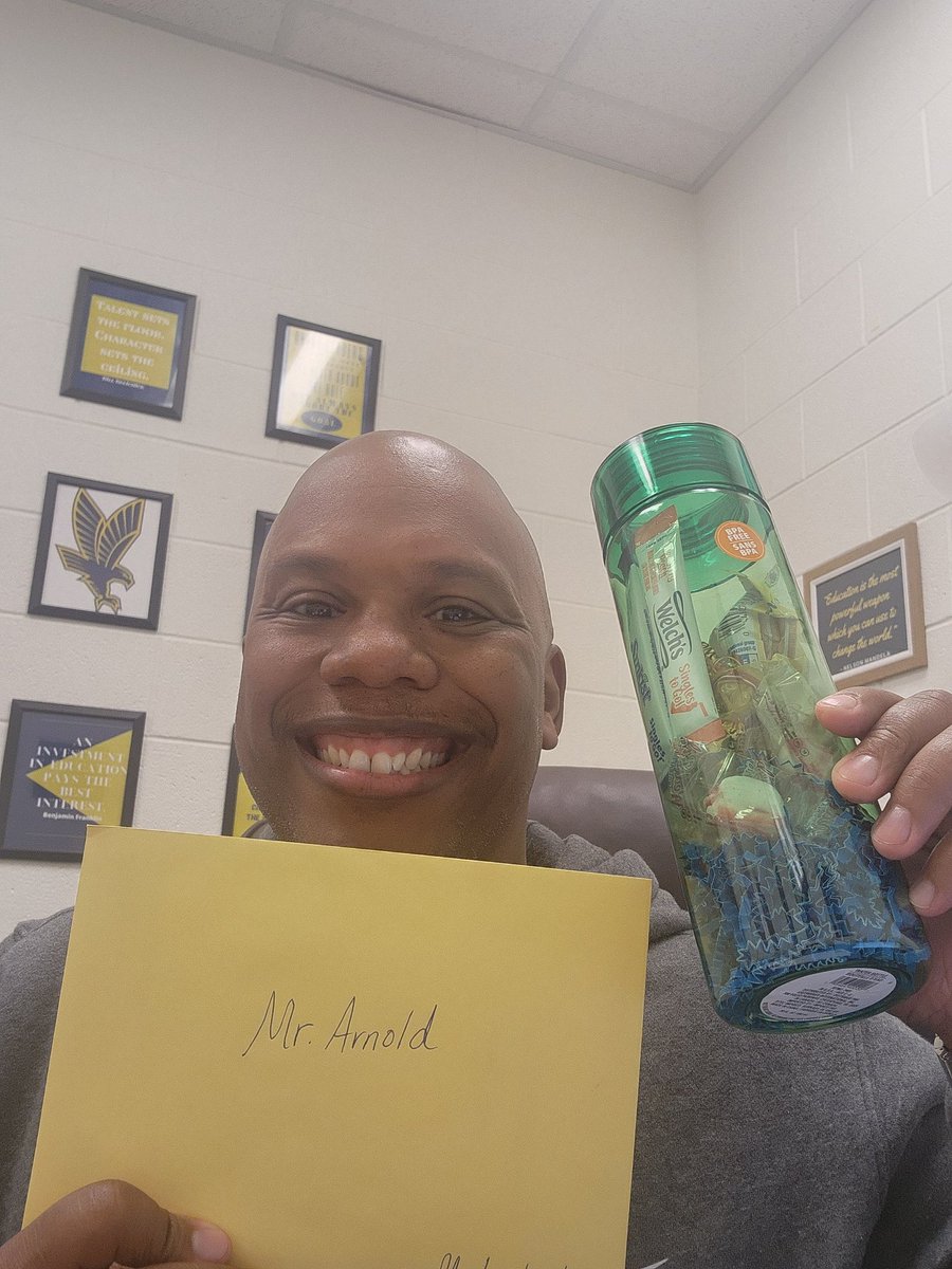When you come back to your office from a long day to a surprising sweet treat on your desk saying thanks for the support (assistant principals week)@ELHS_HCS Thank you