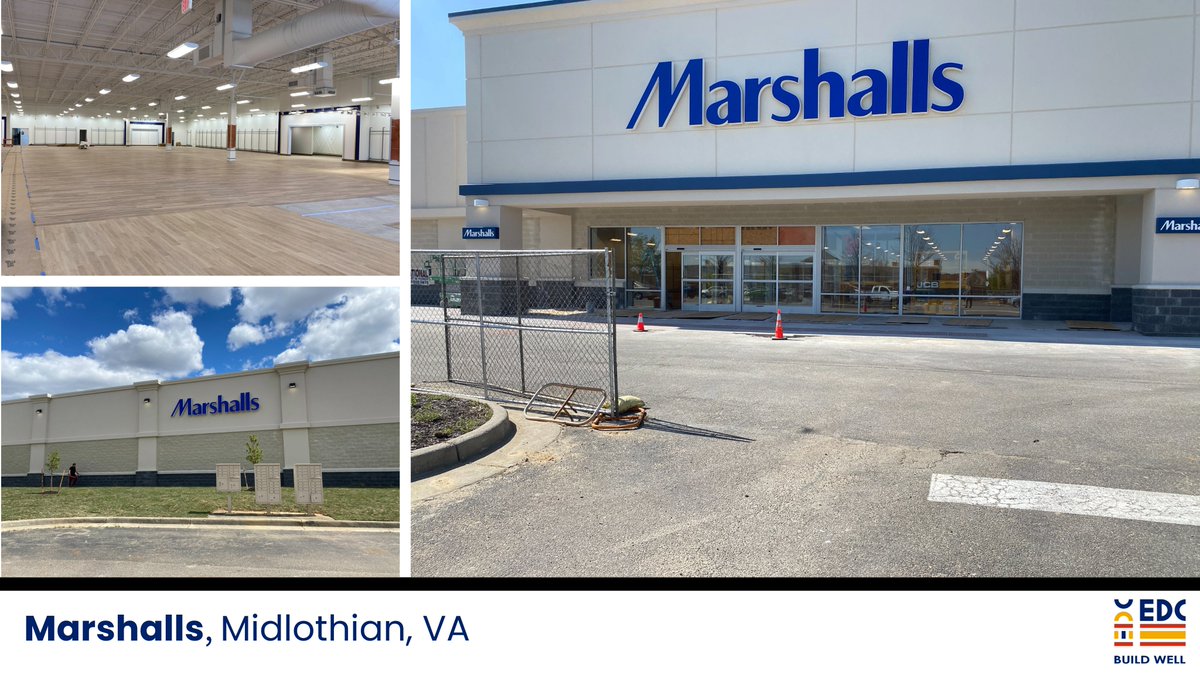 #ProjectUpdate Things are coming together nicely at Marshalls in Midlothian, VA.  For more information on EDC's big box experience, and how we can benefit your next project, contact Gina Wiles.
📱 804.731.9248
✉ mailto:gwiles@EDCweb.com
EDCweb.com/retail
#bigbox…