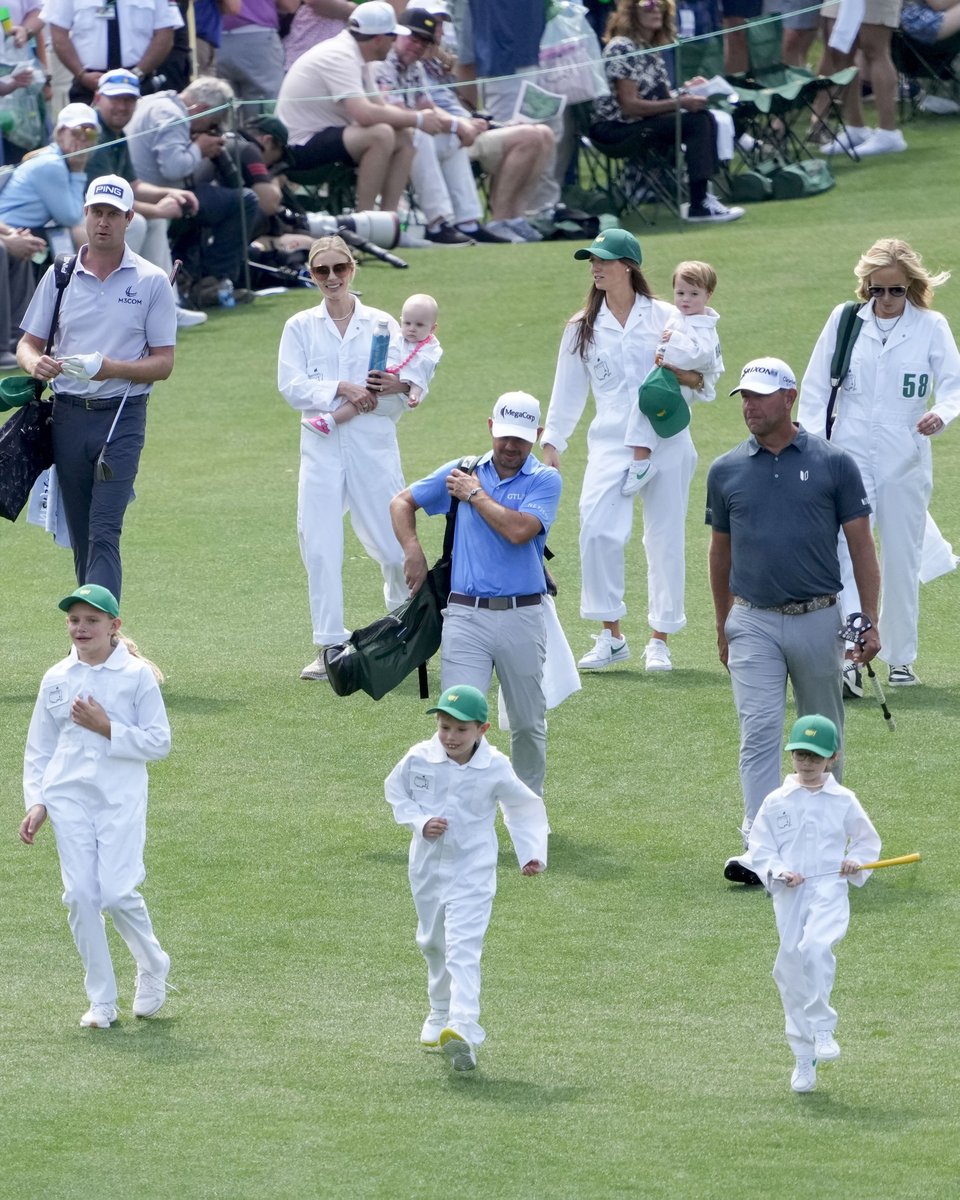 The happiest tradition in golf: @TheMasters Par 3 Contest Wednesday at Augusta National. 🥹💚 #TheMasters