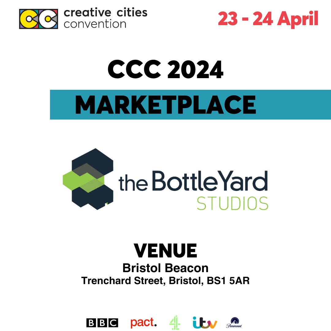 📣Look out for the Marketplace at the #CCC2024 event. Several organisations that support our industry are on hand to explain their work and answer your questions during the 2 days. Look out for @TheBottleYard on the 23rd-24th April at @Bristol_Beacon. 🎫creativecitiesconvention.com/sponsors/