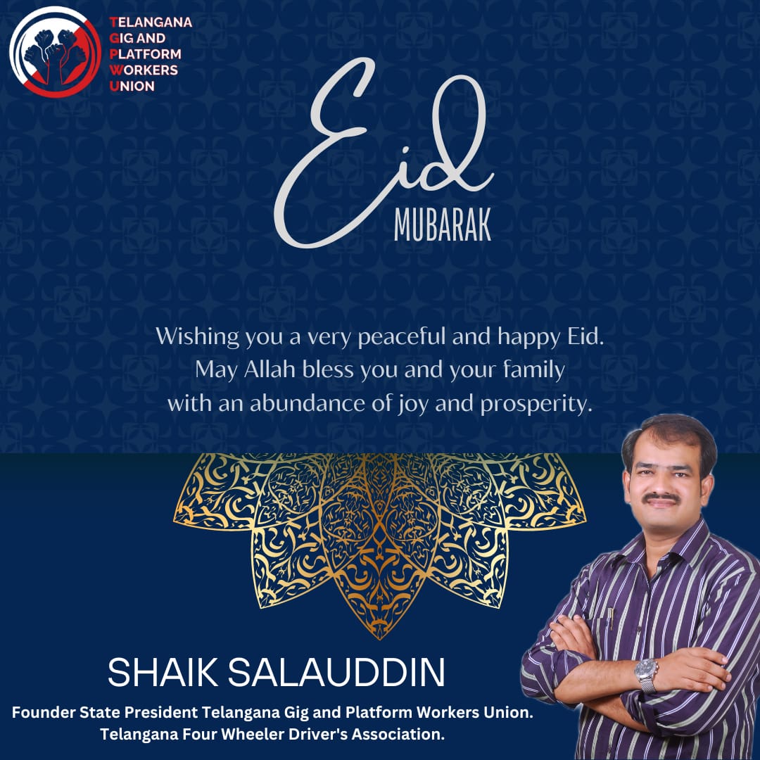 Wishing you and your family a joyous Eid-ul-Fitr filled with peace, love, and prosperity. May this special day bring you happiness and countless blessings. #EidMubarakEveryone Regards, Shaik Salauddin