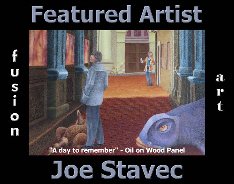 Joe Stavec, an acclaimed surrealist artist from Walton Hills, Ohio, USA, is known for his fascination with the strange and imaginary. buff.ly/3JZiI5F #FusionArt #fusionartgallery #fusionartps #fusionart #featuredartist #featuredartistmember #surrealism #joestavec