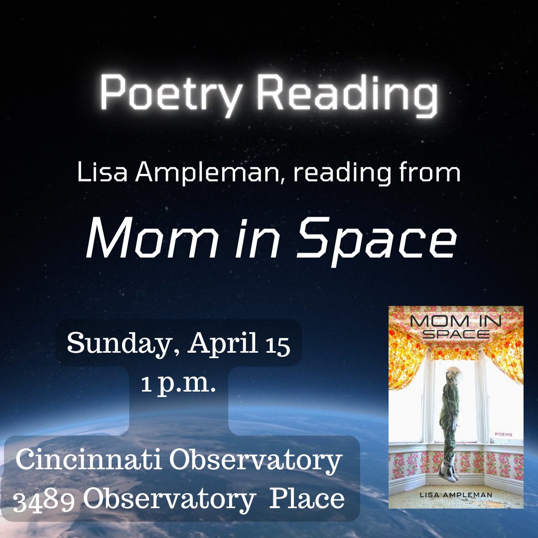 If you're in Cincy and want more astronomy this week: I'll be reading this Sun, Apr. 15, at 1 pm at @CinObservatory as part of their celebration for one of their telescopes! Selling books there from 12-3.