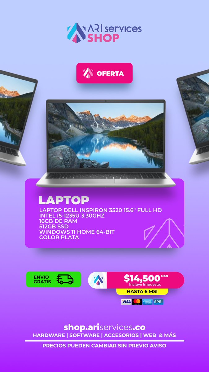 ariservicestbd's tweet photo. #oferta #laptop #dell 
#shopariservicestbd
Comprar 🛍️➡️ https://t.co/rUWCotZgSs #bocadelrio #Veracruz #cdmx #mty #gdl #merida https://t.co/oK1IXBMZaL