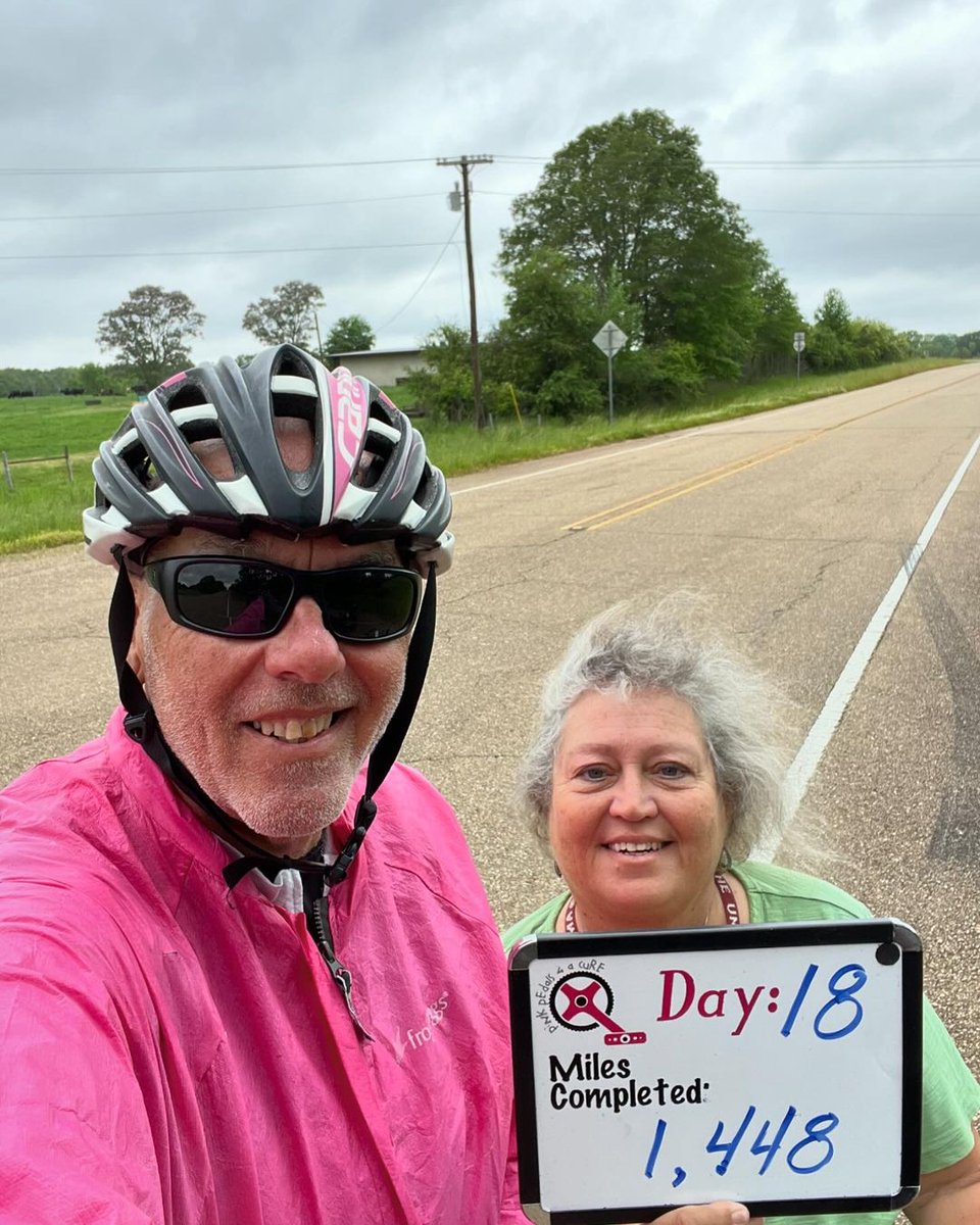 BCRF supporters Al and Terry Reszel kicked off their 7th Pink Pedals 4 A Cure bike ride on March 22. Since their first ride in 2016, they have traveled over 20,000 miles and raised over $50,000 for BCRF. Click below to support their fundraising. bit.ly/4aQNWJs