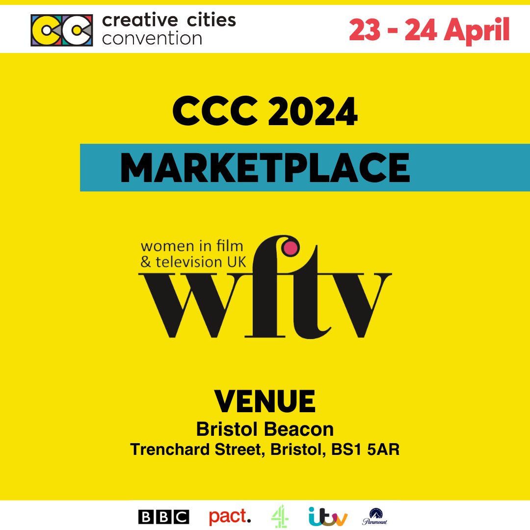 📣Look out for the Marketplace at the #CCC2024 event. Several organisations that support our industry are on hand to explain their work and answer your questions during the 2 days. Look out for @WFTV_UK on the 23rd-24th of April at @Bristol_Beacon. 🎫creativecitiesconvention.com/sponsors/
