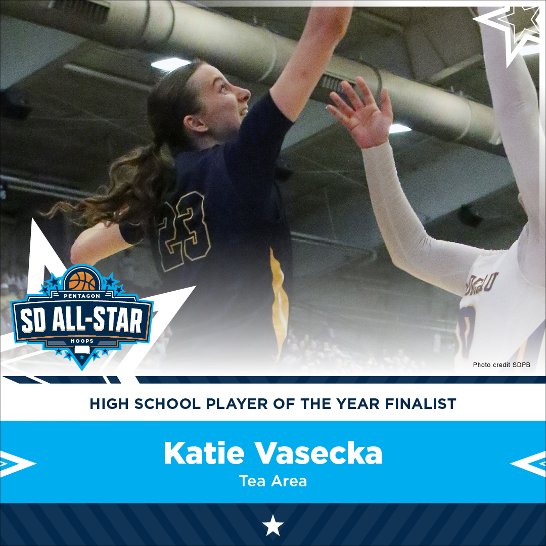 3rd nominee for ⭐ SD All-Star ⭐ girls player of the year: @KatieVasecka23, a 6-foot-1 forward with @TeaGBB was the 2023-24 SD Gatorade Player of the Year & had a career finish of 1,900 points. The @sanfordhoops athlete will play college ball with @GoJacksWBB. #SanfordSports
