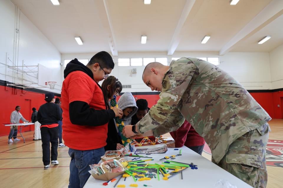 LA District team members joined future Army officers from the @WestPoint_USMA Leadership, Ethics, and Diversity workshop to bring awareness to science, technology, engineering, arts and math April 5 at Stephen White Middle School and STEAM Magnet in Carson, CA. @USACE_SPD