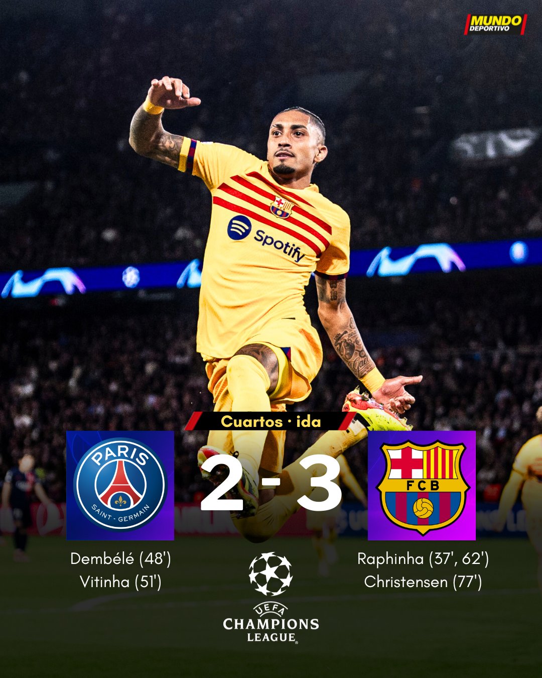 PSG 2 Barcelona 3 - Champions League 2024 - Ida - Cuartos de final - Video GK1O4-CWQAA_L5y?format=jpg&name=large