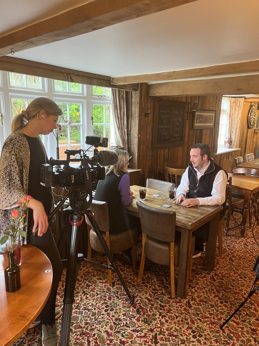 Enjoyable day in #Sidford overseeing some @itvwestcountry filming with @simonjamesjupp and our Management Partners at the @BlueBallSidford.  @punchpubs #longlivethelocal