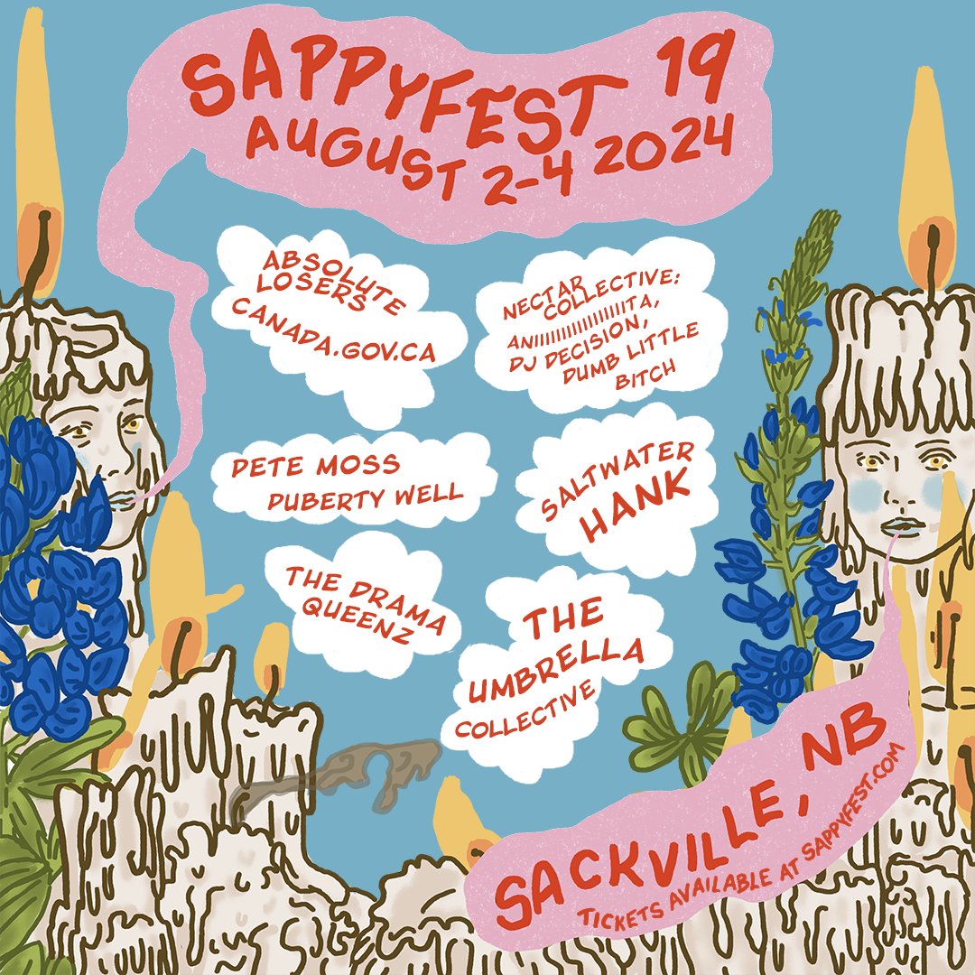Sackville, NB's @SappyFest has unveiled the first wave of the festival lineup for 2024. Head to #CanadianBeats now to learn more! canadianbeats.ca/2024/04/10/sap…