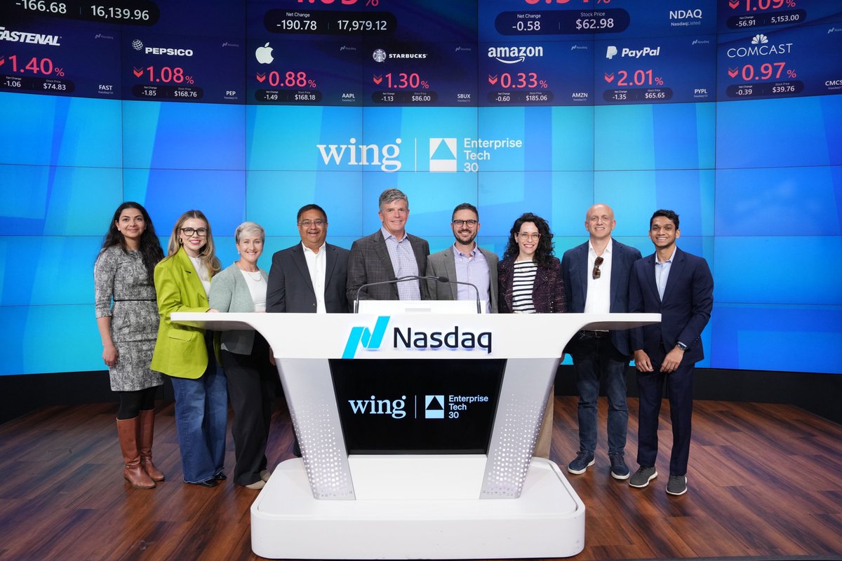 Ringing today's closing bell @Nasdaq alongside our investors from @Wing_VC to celebrate the 2024 Enterprise Tech 30! Pinecone was voted #1 on the Mid Stage list for the 2nd consecutive year: enterprisetech30.com/list.