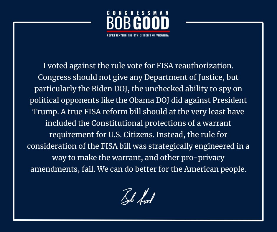 Congressman Bob Good (@RepBobGood) on Twitter photo 2024-04-10 20:49:12