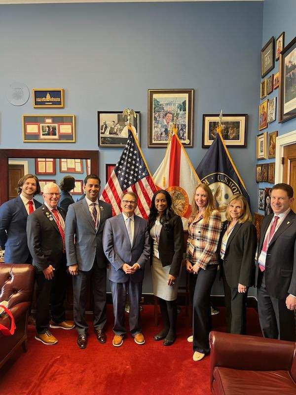 I enjoy mtg w. constituents visiting DC. I had the chance to sit down w. my friend and constituent, Dr. Zack Kalarickal, and his colleagues at the ADA. Dr. Zack has been instrumental in helping me garner support for my VETCARE bill. It will expand Vets’ access to dental care.