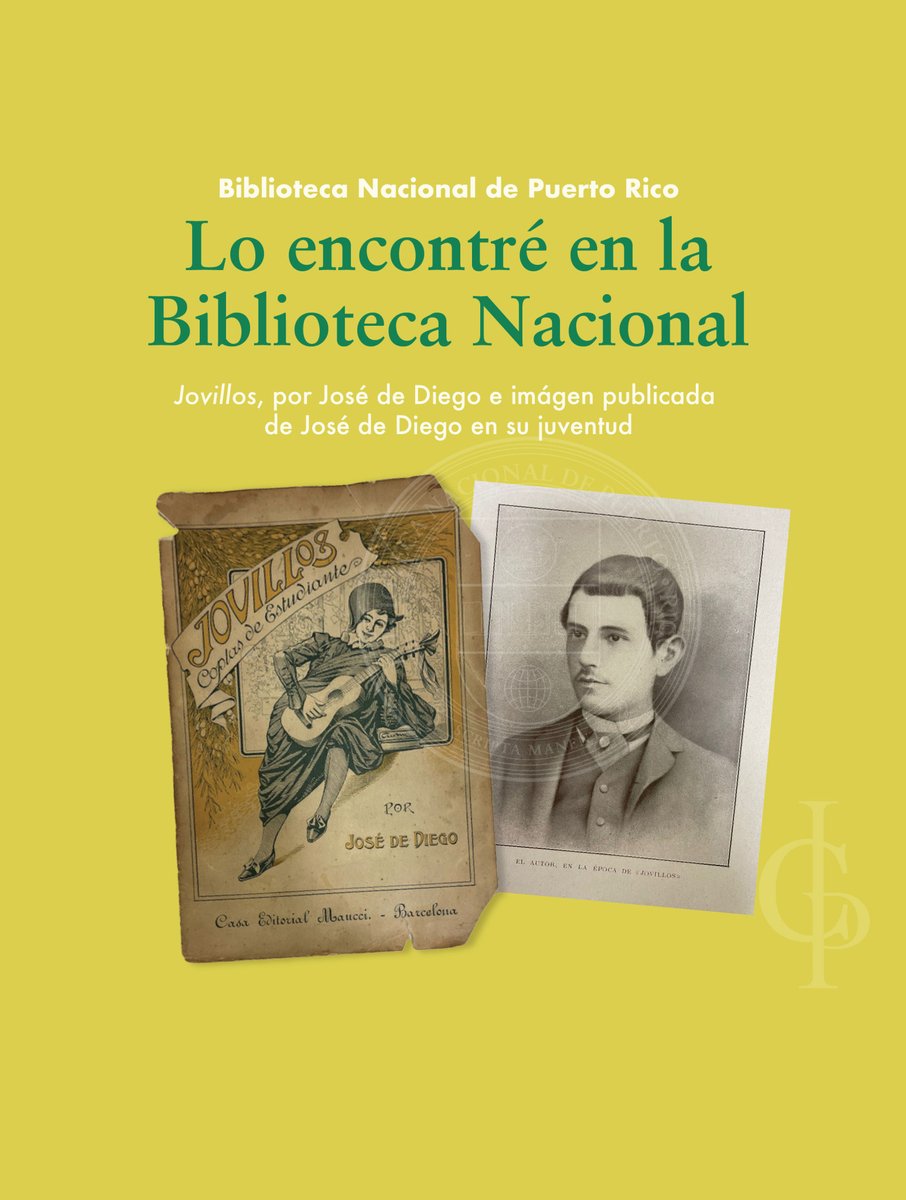 ¡Descubre tesoros ocultos en la Biblioteca Nacional de Puerto Rico! Les presentamos 'Lo encontré en la biblioteca', en donde compartimos encuentros valiosos de la BNPR como este: 📜 Jovillos, por José de Diego e imágen publicada de José de Diego en su juventud.