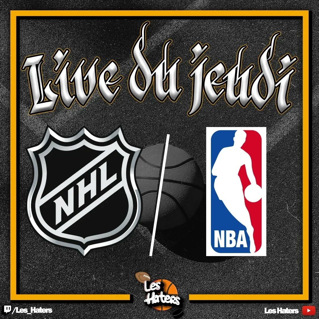 Les_Haters's tweet photo. RDV demain soir à 19h pour notre "live du jeudi" avec au programme : 

- Top 3 des équipes et des joueurs à surveiller en playoffs en @NBA et en @NHL 🧐

À suivre en direct sur Facebook et https://t.co/Jq5zKVMTyL 🎙 

#leshaters #NBA #NHL https://t.co/OjBtAo6XND
