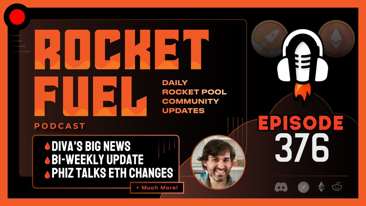 Today's update from the Rocket Pool community is here. This is episode 376 of Rocket Fuel for April 10th. It includes: - @divastaking have huge news - summary of the biweekly update - @superphiz shares his thoughts on ethereum changes and more! youtu.be/UBvbPST1W4A