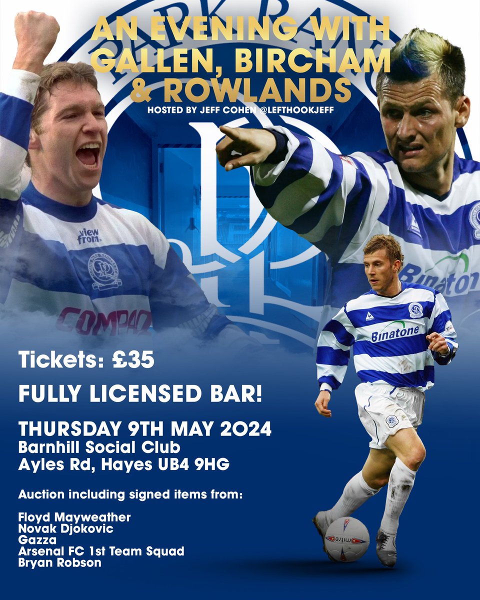 🎟️🎟️Another 6 tickets sold today for the HUGE night on May 9th at Barnhill Social Club in Hayes, West London Starring 3 of our promotion legends from 2003/4 season including - @kevingallen10 Top scorer and bagging at Hillsborough to take us up @marcbircham We luv you Bircham