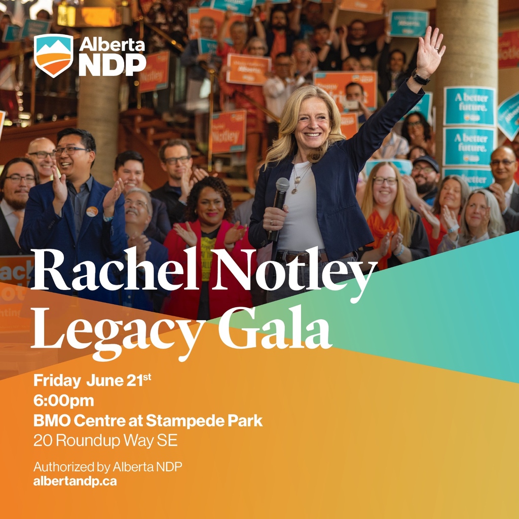 Join us for an unforgettable celebration of Rachel Notley. The evening promises to be one that you will remember, featuring a tribute to Rachel to thank her for her work and contributions as Leader of our Party and Premier of Alberta. albertandp.ca/yyc-gala-2024