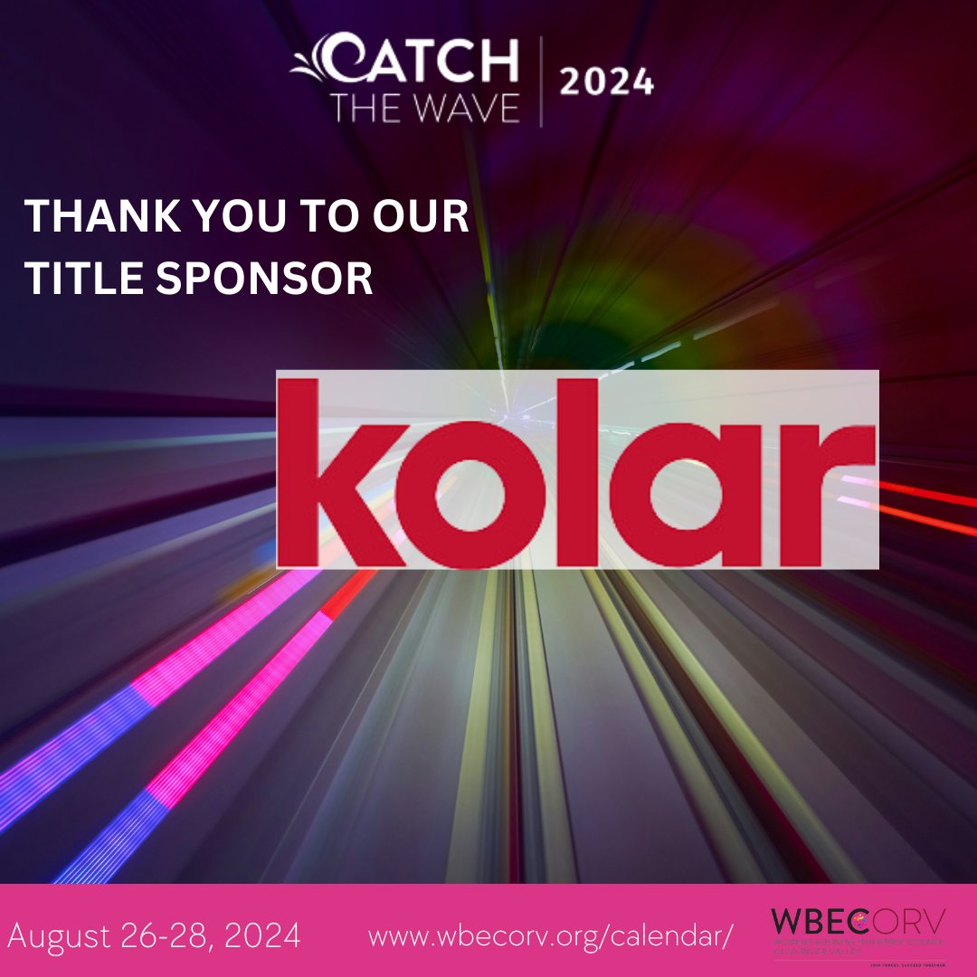 Thank you to our Catch the Wave Title Sponsor, Kolar Design, Inc.! Based in Cincinnati, OH, they're an award-winning design strategy firm, known for crafting purposeful and collaborative designs. Interested in joining them as a sponsor? Contact us #catchthewave2024