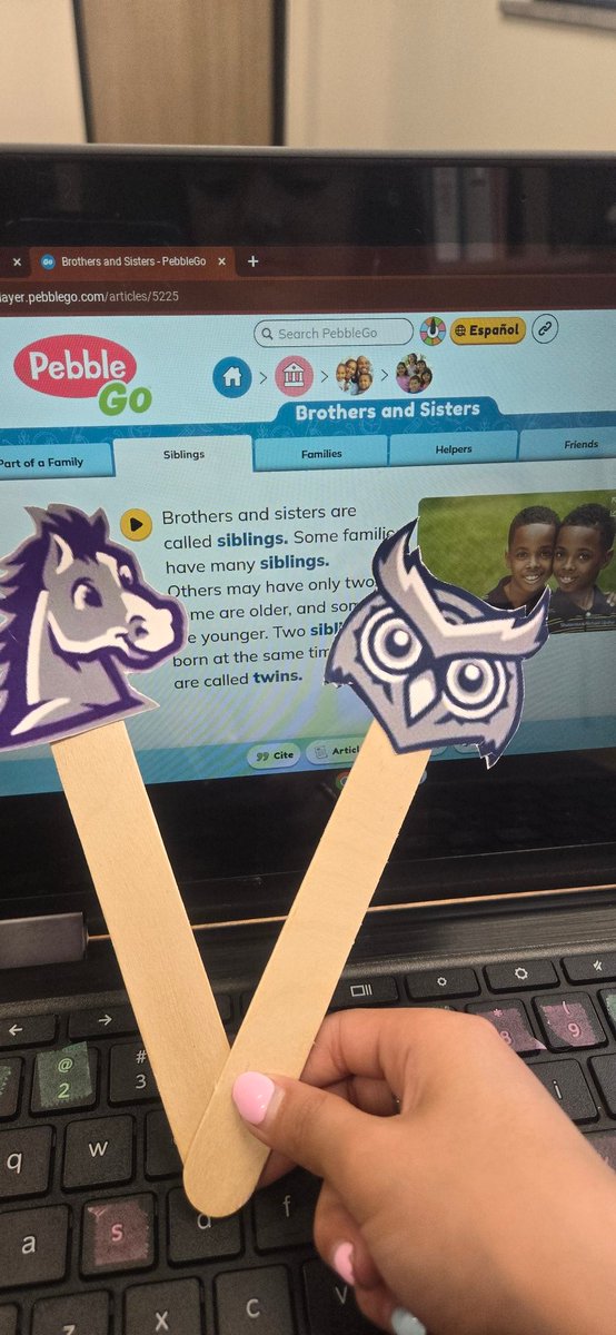 Ollie and Bolt on Pebble GO learning about Families and Siblings. 
#OLLIEANDBOLTSPENDTHEDAYTOGETHER
#Nationalsiblingday
@KISDMCELWAIN
@PATTISONELEMEN1
@KATYISD
@KISD_PIE