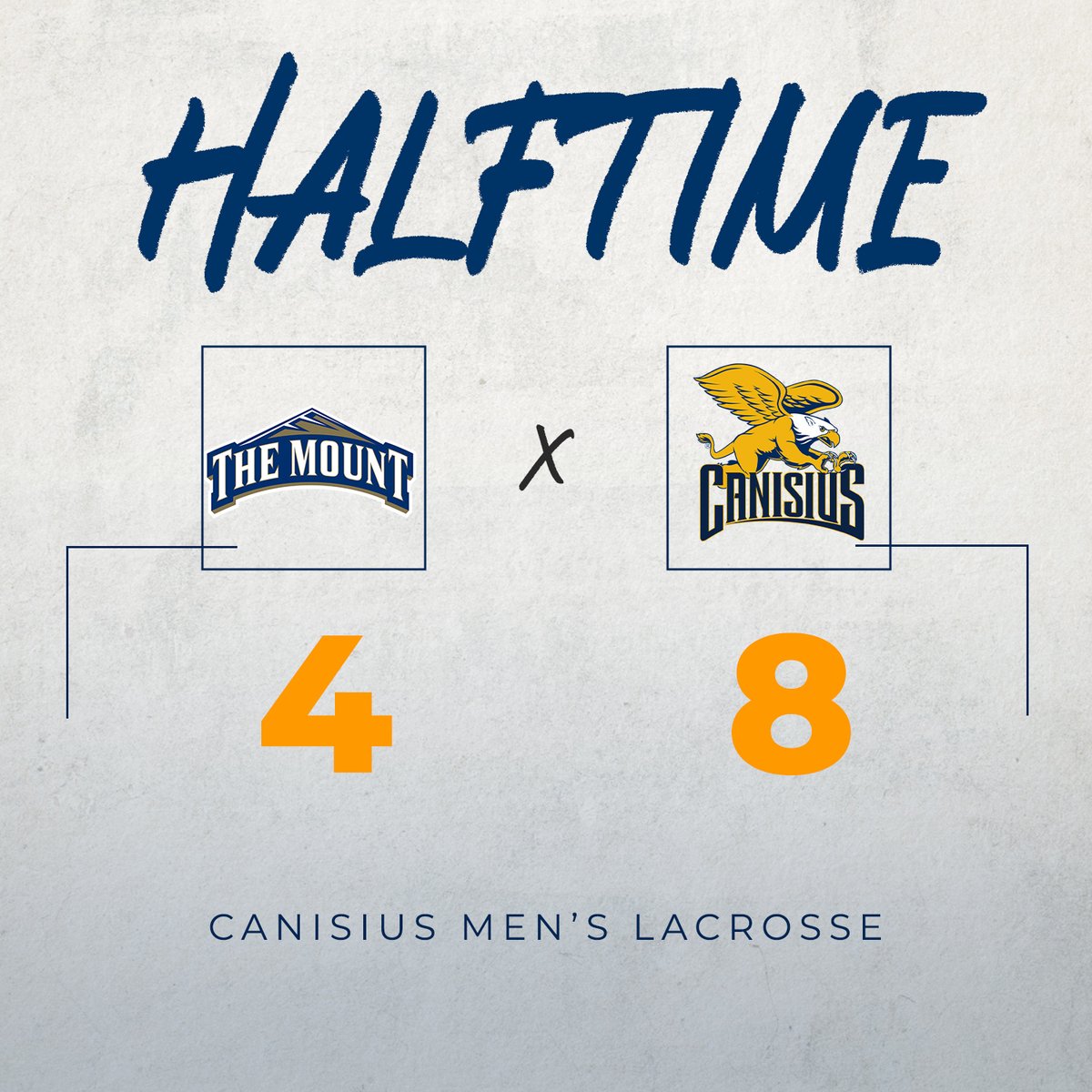 At the break at the Demske #Griffs goals from Mitchell (x2), Parucki (x2), Wolford, Huber, Howe and Kozack Micah Hanson 7-of-13 on faceoffs, seven ground balls