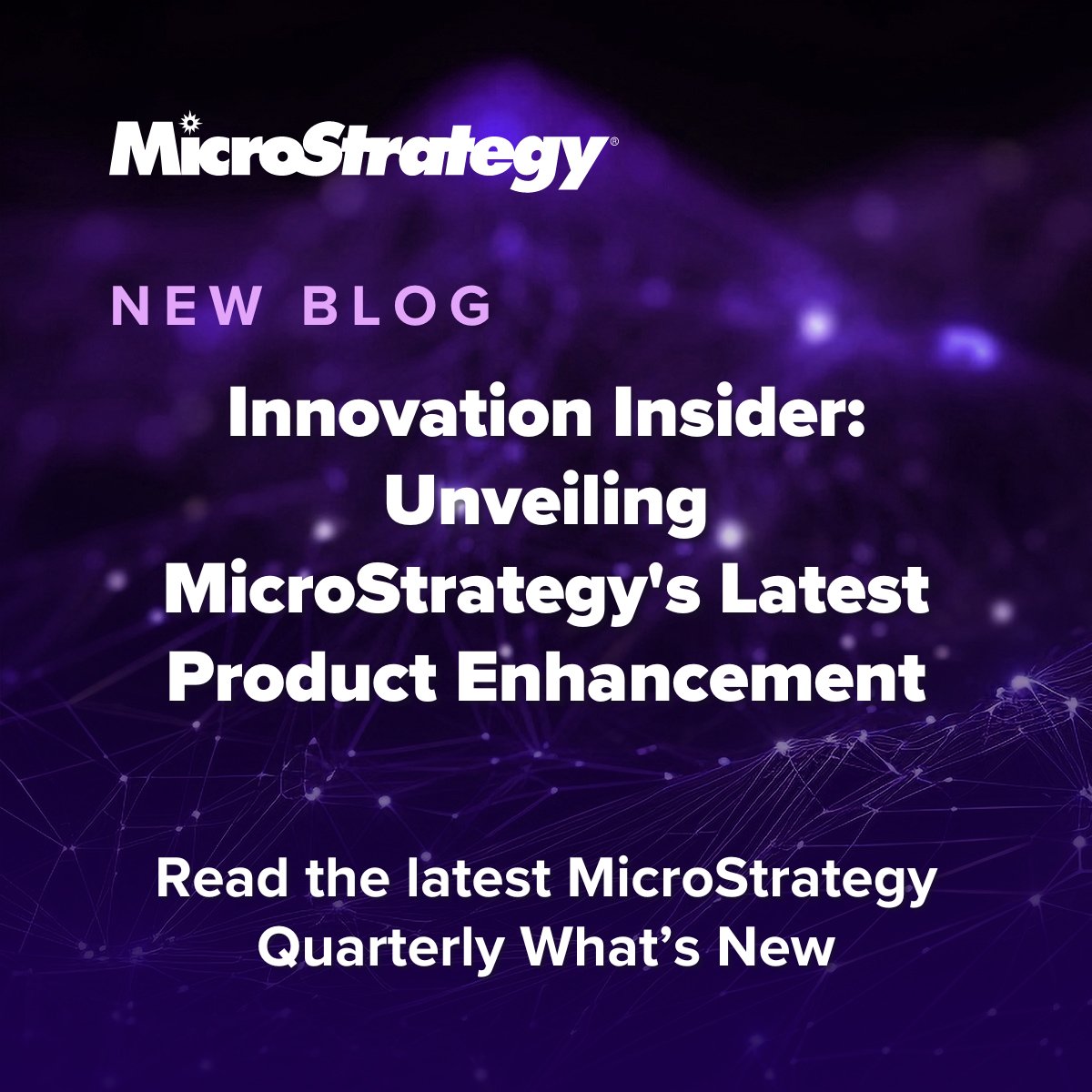 🚀 Q1 2024 updates from MicroStrategy! Find more about: ✔️ MicroStrategy Auto Bot ✔️ Python Transactions ✔️ Cloud for Government Dive into our Q1 2024 Product Release ow.ly/IlSR50Rc6MU #MicroStrategy#ProductUpdates #Innovation #AI #BusinessIntelligence #DataAnalytics