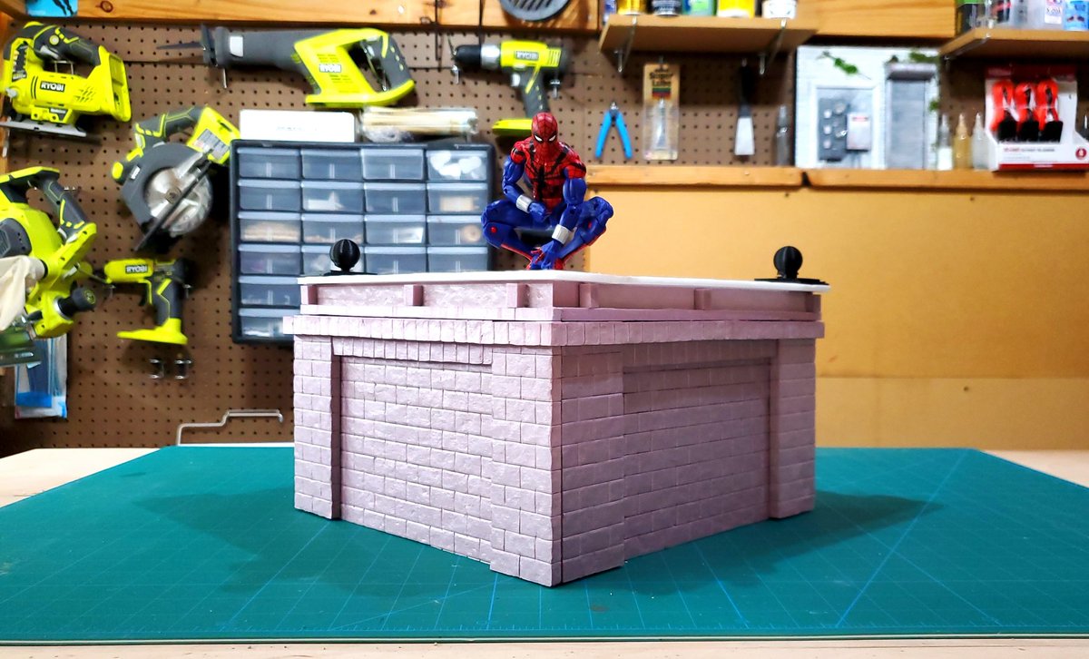 #WIP rooftop section #diorama. Will be for sale upon completion. #ActionFigures #Spiderman #ACBA
