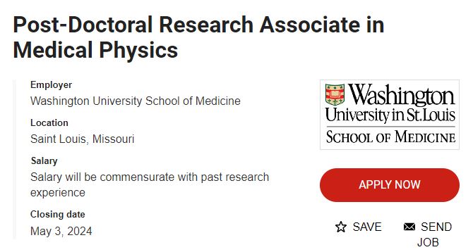 Job alert! Post-doctoral research associate in the Computational Radiotherapy Lab (CORAL) led by Dr. Geoff Hugo in the Division of #medphys. CORAL focuses on safe & high-quality use of #AI in #radonc. Job listing & @gdhugo lab: bit.ly/3UajdBu hugolab.wustl.edu