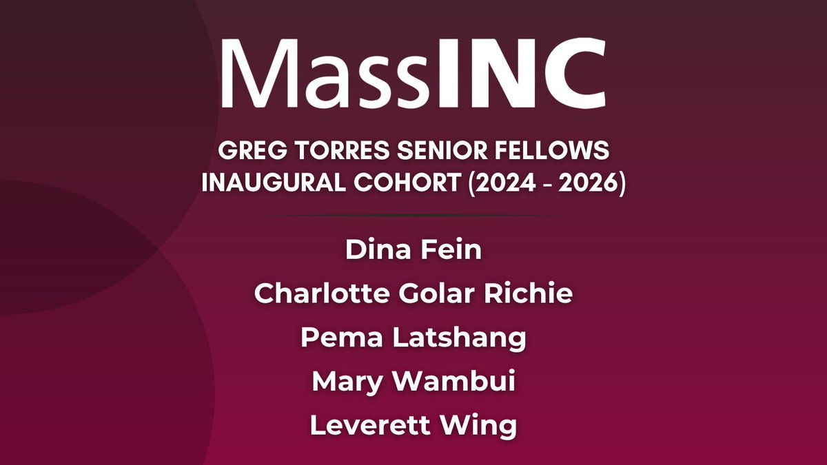 🎉🚀 Congratulations to our client @MassINC for launching the Greg Torres Senior Fellows Program! We're honored to have worked on this project, developing the concept and creating a framework. Learn more about the program and the inaugural cohort: massinc.org/about-us/our-o… #mapoli