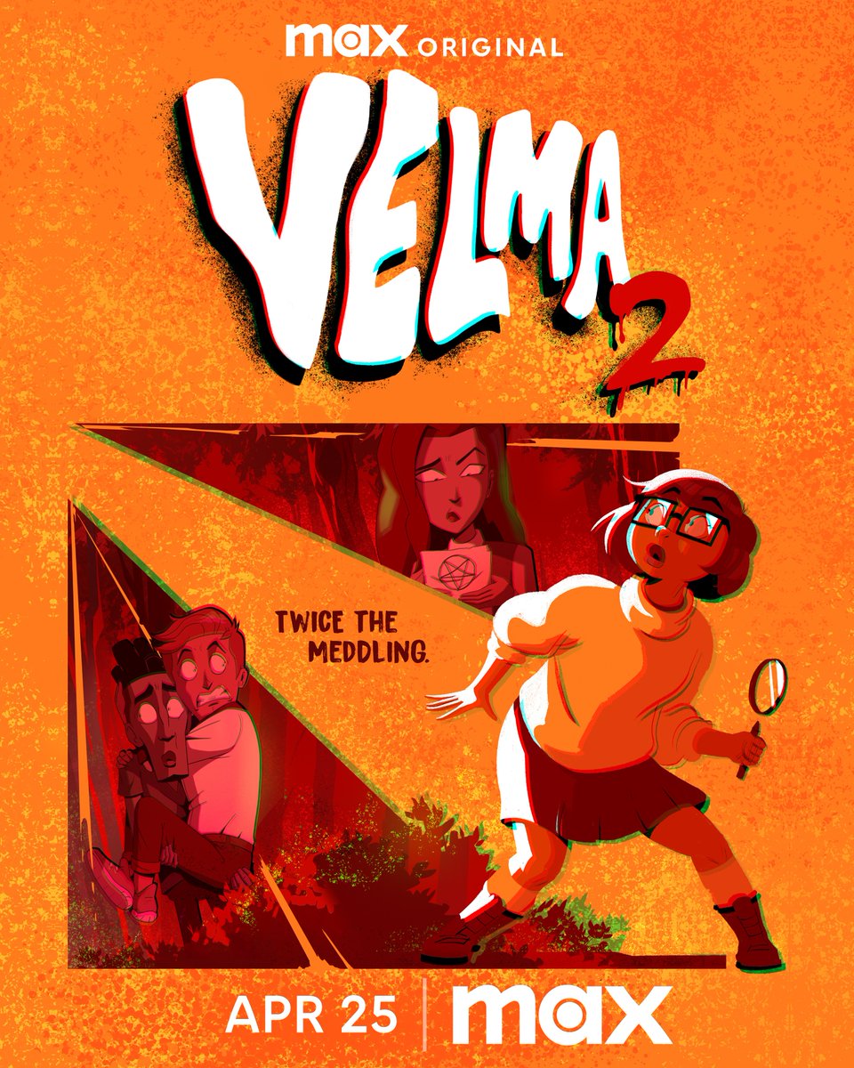 The ten-episode second season of the Max Original adult animated series Velma from @WB_Animation debuts Thursday, April 25: streamonm.ax/VelmaS2