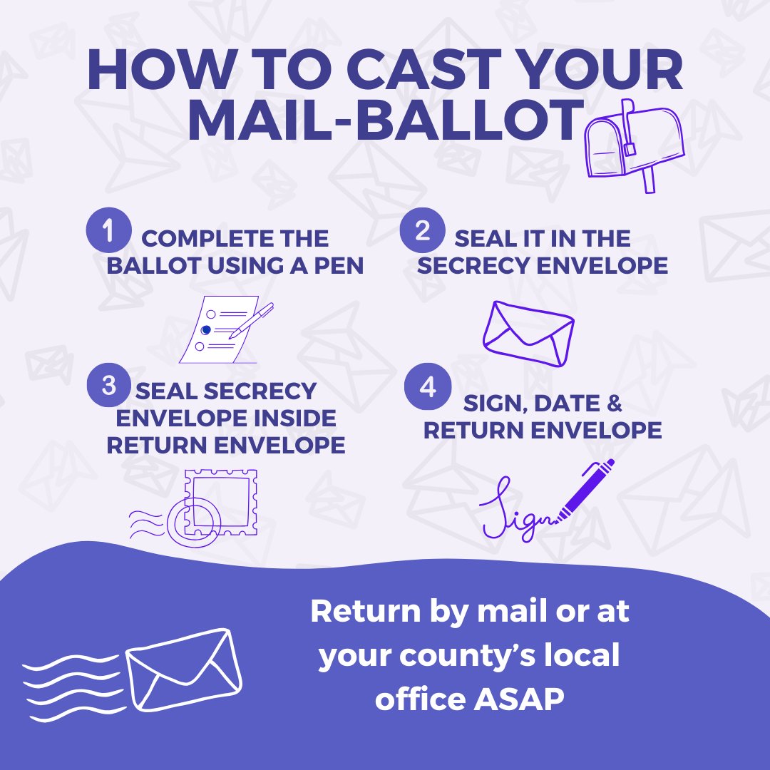 Reminder 🚨 Next Tuesday, April 16 is the last day to request a mail ballot or to vote early in person. #ExpandTheElectorate