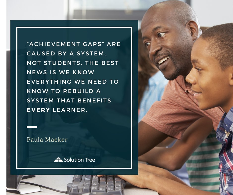 Closing achievement and opportunity gaps is challenging but necessary work. EVERY student deserves a quality education.

@PaulaMaeker #LearningForAll #AllMeansAll #EducationMatters