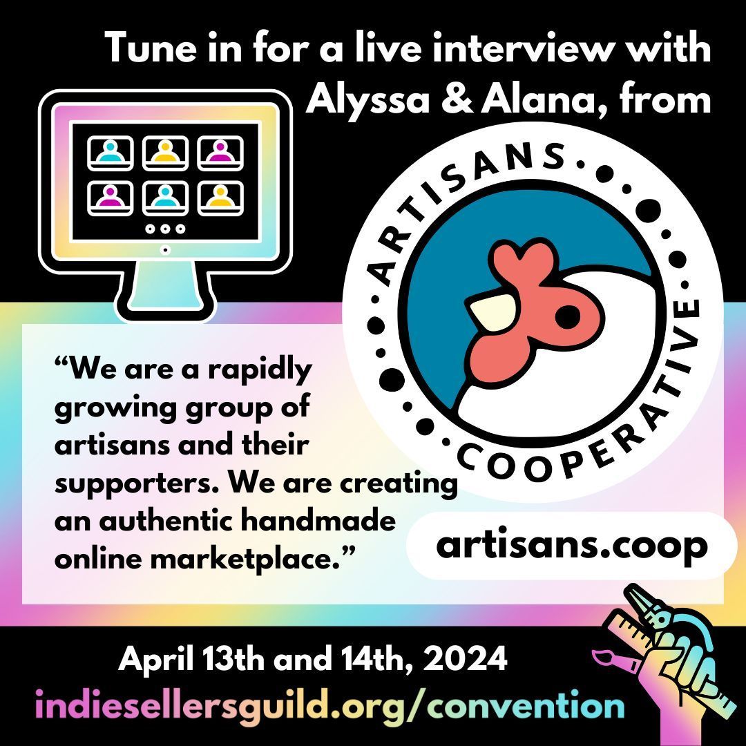We'll be interviewing Alyssa and Alana from @coopartisans at the ISG convention! buff.ly/3TaqxLE #ISGconvention #indiesellersguild #etsyalternative #cooperative #workercoop #platformcooperative #powertothepeople #indiestrong