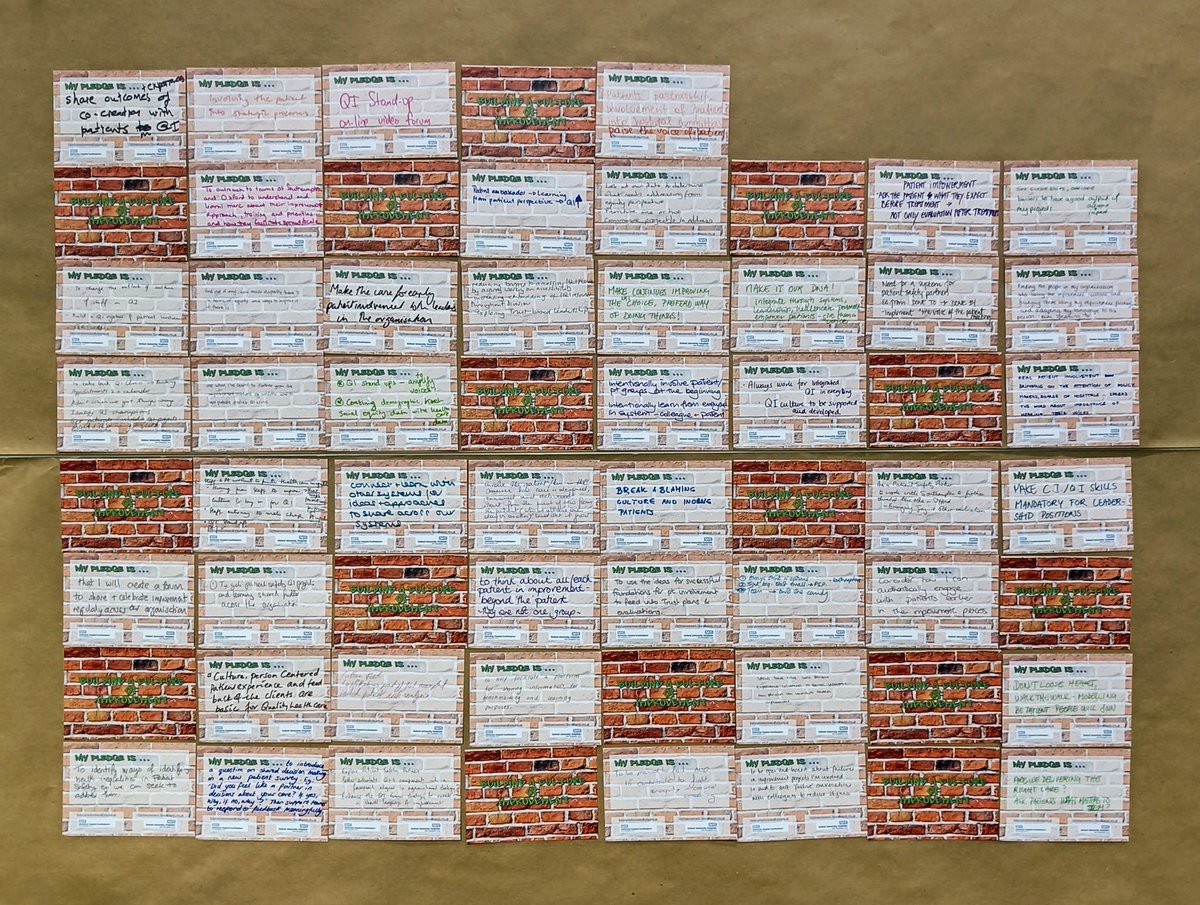 SaraKES (@sarakes) on Twitter photo Building a culture of improvement - pledges made! Think big, start small - even one brick at a time. <a href="/TheIHI/">Institute for Healthcare Improvement (IHI)</a> <a href="/OUHospitals/">OUH</a> <a href="/UHSFT/">University Hospital Southampton ๐</a> <a href="/UHSimprove/">UHS Transformation Team</a> <a href="/gailbyrneuhs/">Gail Byrne</a> <a href="/jake__wilko/">Jake Wilkins</a> @jenni_guest1 <a href="/frances_wiseman/">Frances wiseman</a> <a href="/katepryde/">kate pryde๐</a> <a href="/vickiepurdie/">Vickie Purdie</a> Building a culture of improvement - pledges made! Think big, start small - even one brick at a time. <a href="/TheIHI/">Institute for Healthcare Improvement (IHI)</a> <a href="/OUHospitals/">OUH</a> <a href="/UHSFT/">University Hospital Southampton ๐</a> <a href="/UHSimprove/">UHS Transformation Team</a> <a href="/gailbyrneuhs/">Gail Byrne</a> <a href="/jake__wilko/">Jake Wilkins</a> @jenni_guest1 <a href="/frances_wiseman/">Frances wiseman</a> <a href="/katepryde/">kate pryde๐</a> <a href="/vickiepurdie/">Vickie Purdie</a>