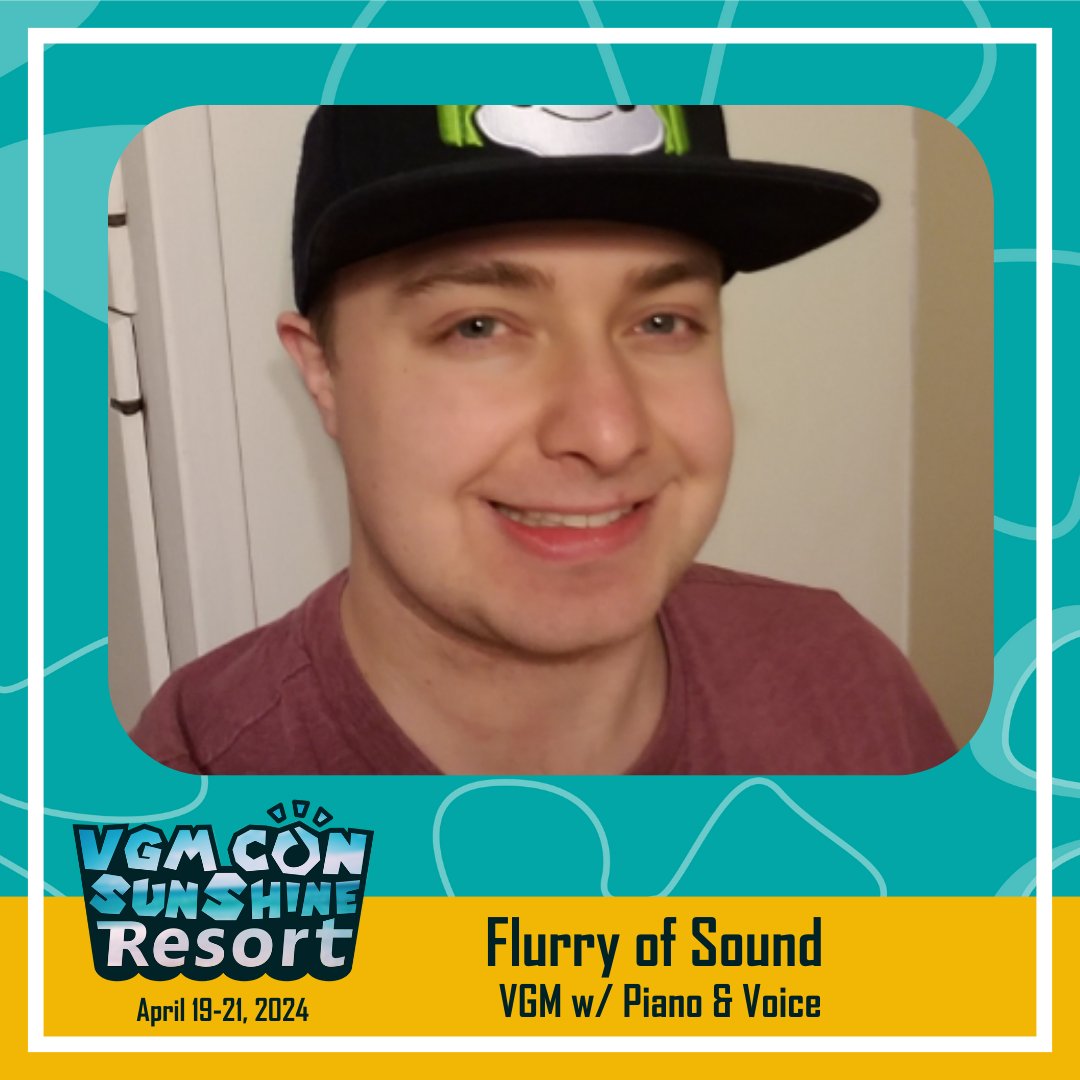 📡 SUNSHINE RESORT UPDATE📡 A flurry is showing up on our radar for next weekend, but not of rain☔ or snow 🌨️ but a flurry of SOUND 🔊 that's right! Jackson Byrne aka @FlurryofSound is returning with lyrical covers of video game music featuring piano🎹 and voice🎙️!