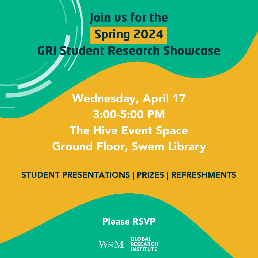 Join us next Wednesday for the Spring 2024 Student Research Showcase! Featuring student presentations, refreshments, and prizes for presenters. Sign up now: ow.ly/cRiM50RbJ4v