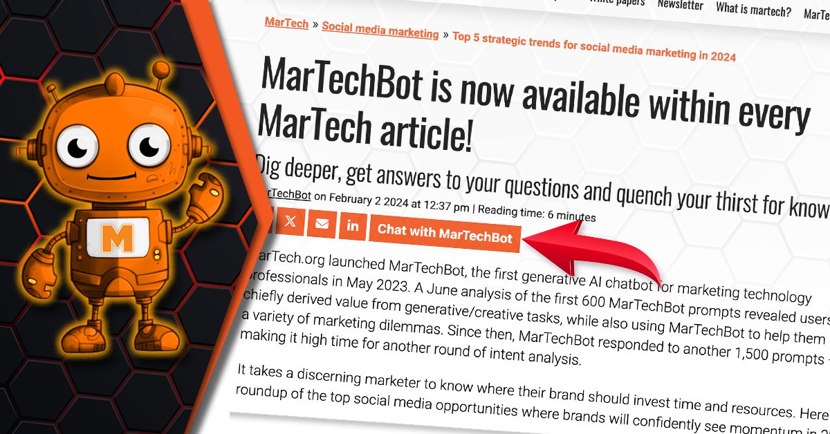 Dive deeper, find answers to your questions, and satisfy your hunger for knowledge. Give it a try today at martech.org/martechbot/?ut… #ai #generativeai #chat #marketing #artificialintelligence
