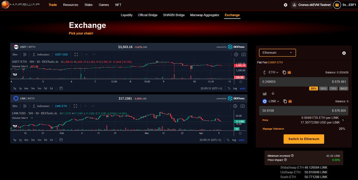 @Uniswap @MARSWAP1 is the next big dex / launch pad with big tools find us here marswap.exchange/#/swap